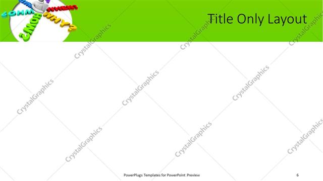Title Only presentation slide layout