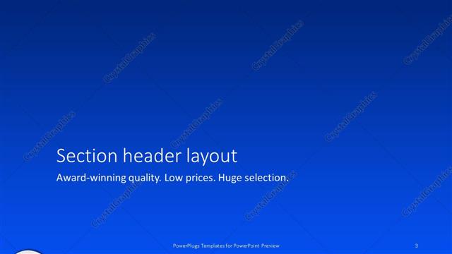 Section Header presentation slide layout