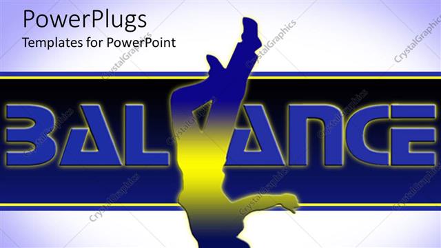  Presentation with balance - Human figure trying to balance on one hand upside down