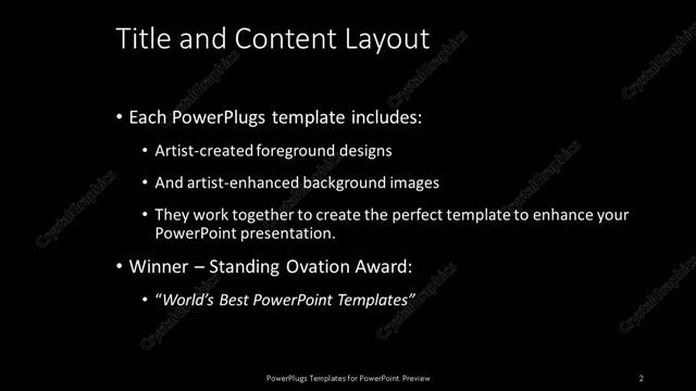 Title and Content presentation slide layout