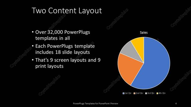 Two Content presentation slide layout
