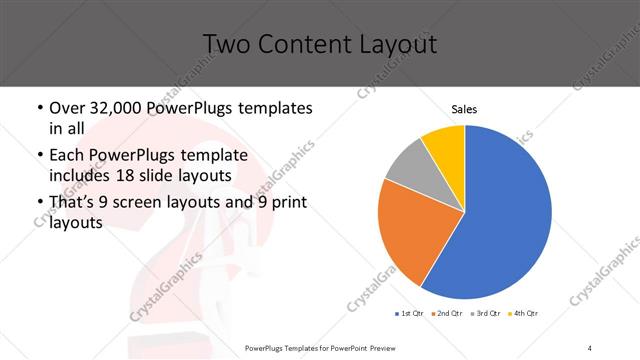 Two Content presentation slide layout
