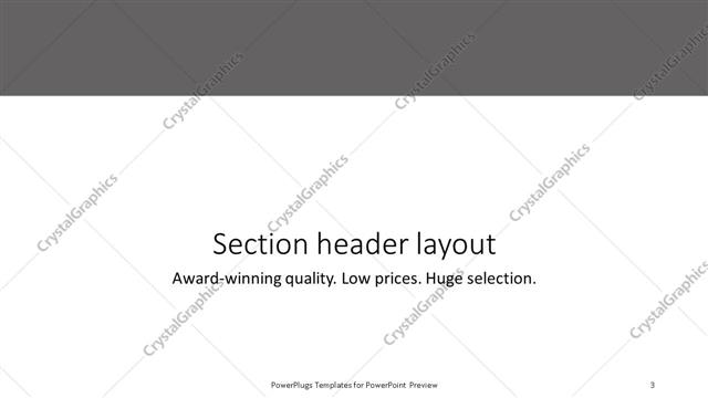 Section Header presentation slide layout