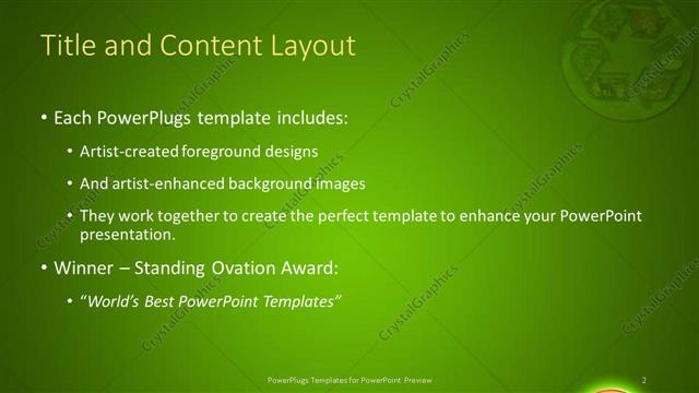 Title and Content presentation slide layout