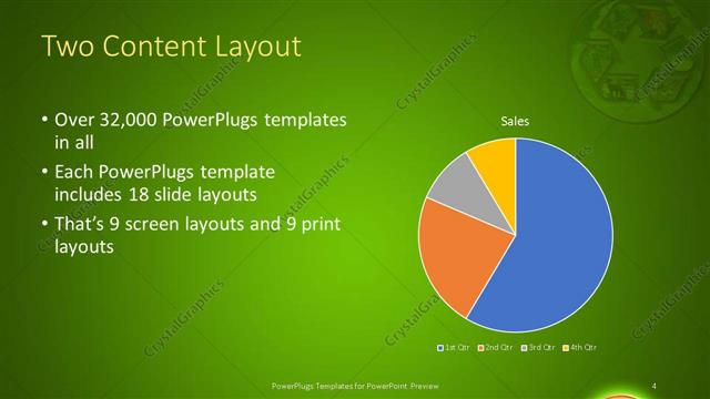 Two Content presentation slide layout