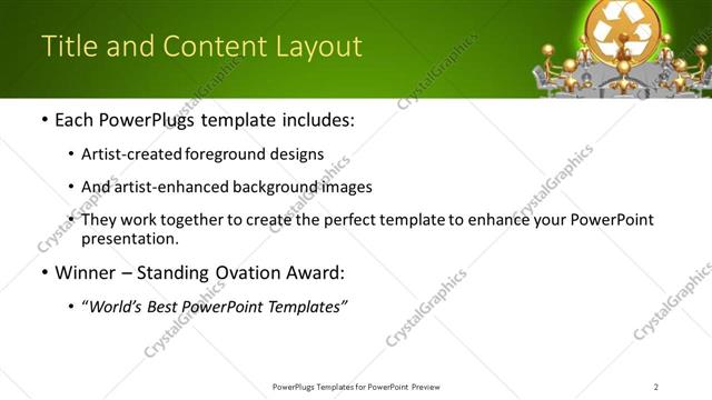 Title and Content presentation slide layout