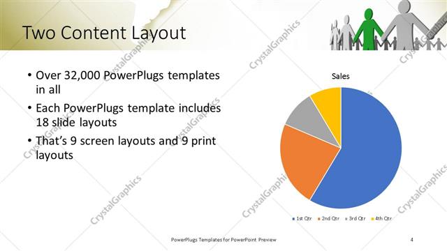 Two Content presentation slide layout