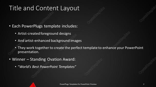 Title and Content presentation slide layout