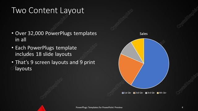 Two Content presentation slide layout