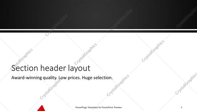 Section Header presentation slide layout
