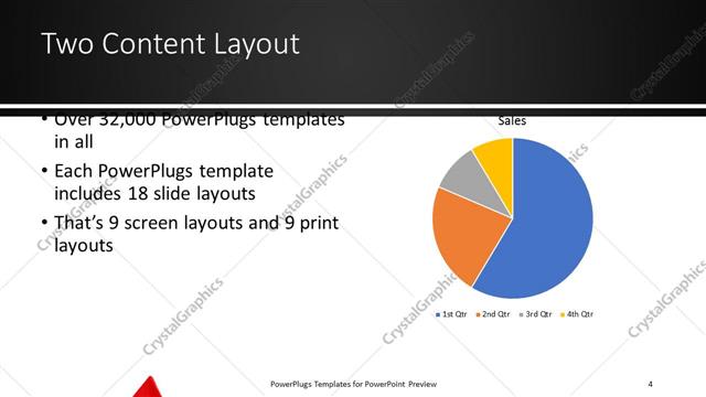 Two Content presentation slide layout