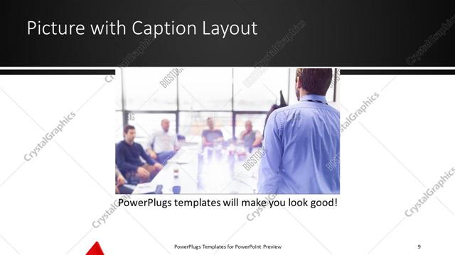 Picture with Caption presentation slide layout