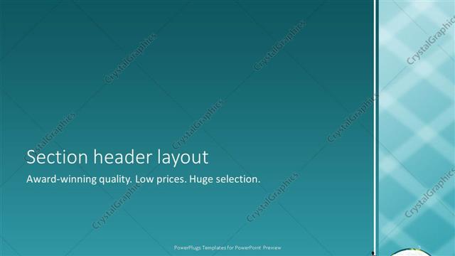 Section Header presentation slide layout
