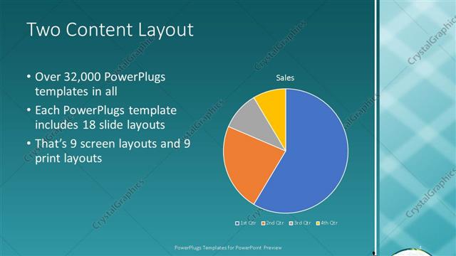 Two Content presentation slide layout