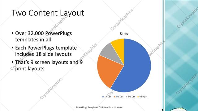 Two Content presentation slide layout