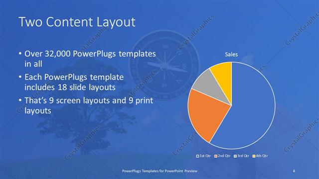 Two Content presentation slide layout