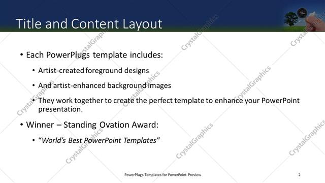 Title and Content presentation slide layout