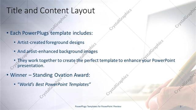 Title and Content presentation slide layout