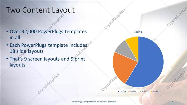 Two Content presentation slide layout