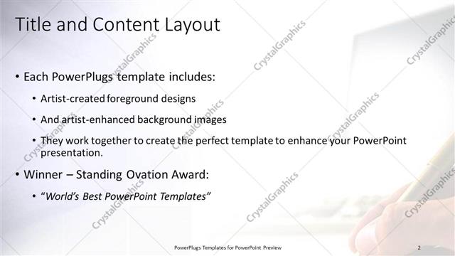 Title and Content presentation slide layout