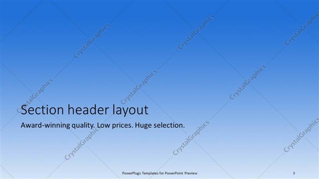 Section Header presentation slide layout