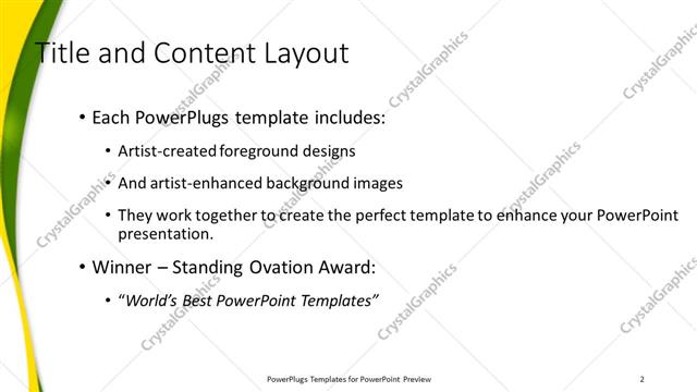 Title and Content presentation slide layout