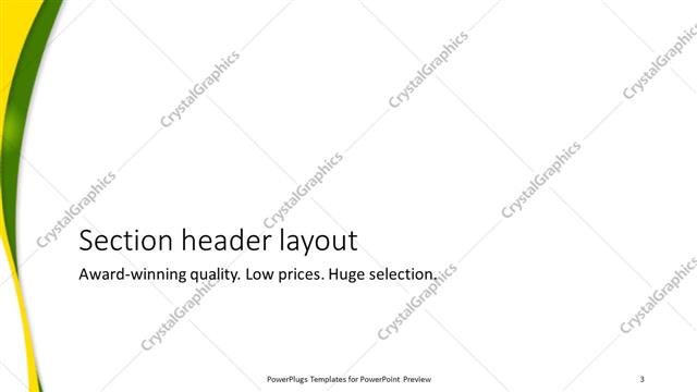 Section Header presentation slide layout