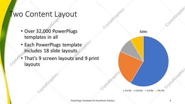 Two Content presentation slide layout