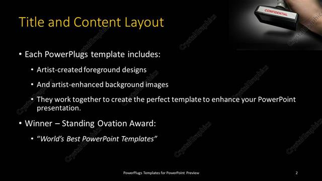 Title and Content presentation slide layout