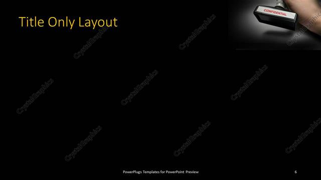 Title Only presentation slide layout