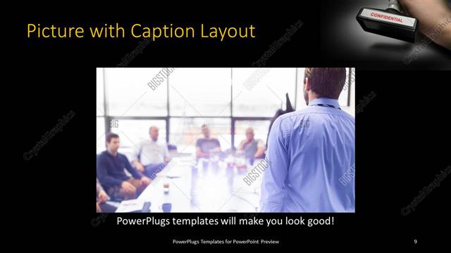 Picture with Caption presentation slide layout