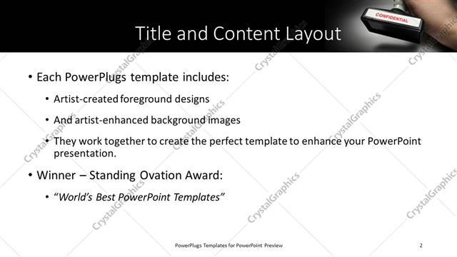 Title and Content presentation slide layout