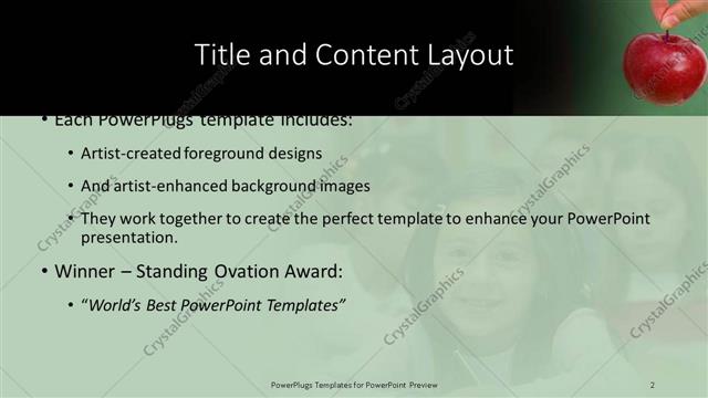 Title and Content presentation slide layout