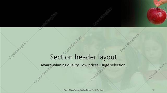 Section Header presentation slide layout