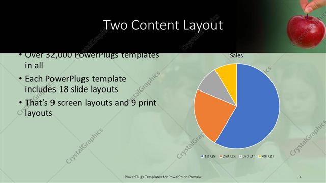 Two Content presentation slide layout