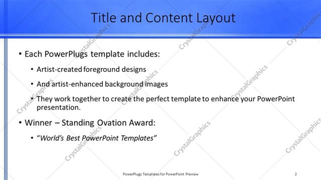 Title and Content presentation slide layout