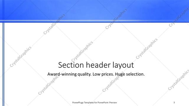 Section Header presentation slide layout