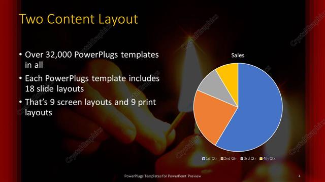 Two Content presentation slide layout