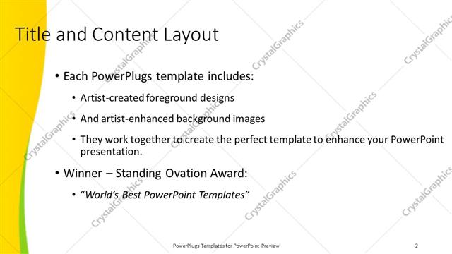 Title and Content presentation slide layout