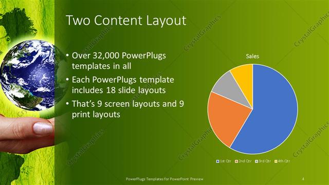 Two Content presentation slide layout