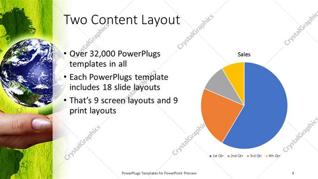 Two Content presentation slide layout
