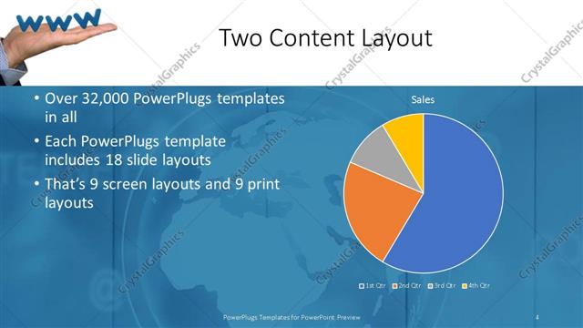 Two Content presentation slide layout