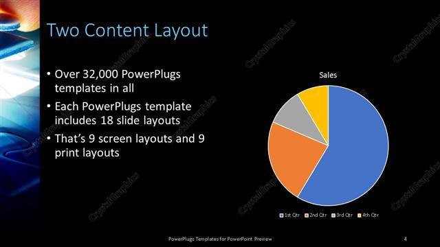 Two Content presentation slide layout