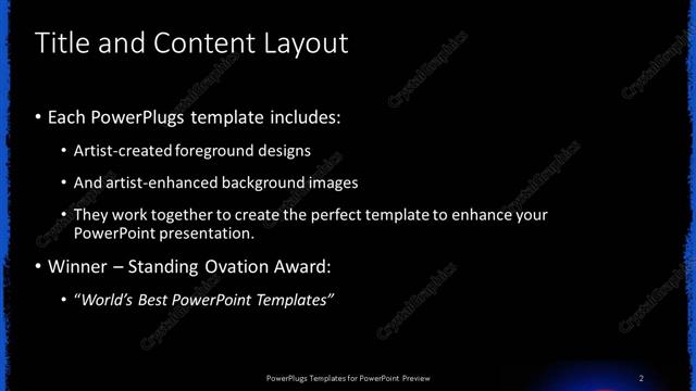 Title and Content presentation slide layout