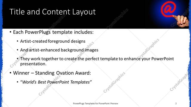 Title and Content presentation slide layout