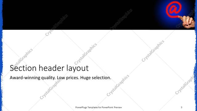 Section Header presentation slide layout