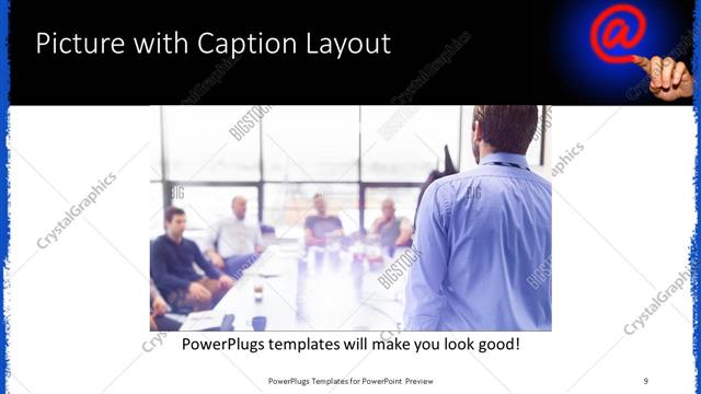 Picture with Caption presentation slide layout