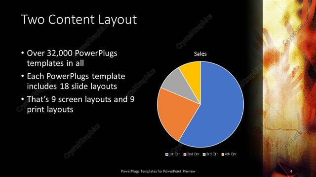 Two Content presentation slide layout