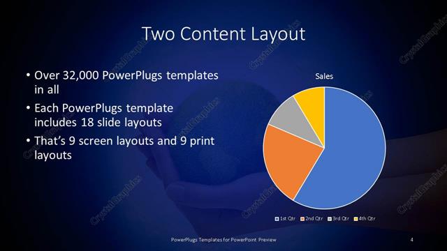 Two Content presentation slide layout
