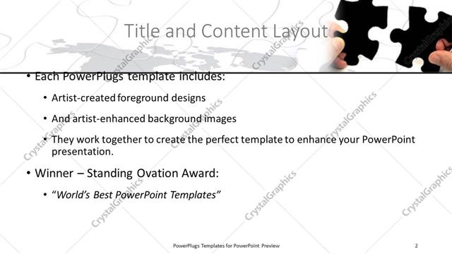 Title and Content presentation slide layout